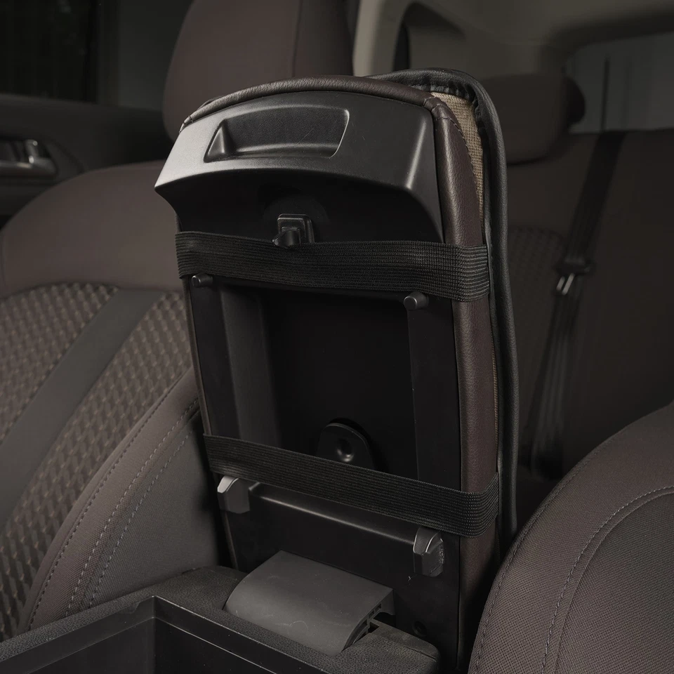 Faux Leather Car Cushion Lid Box Protector Accessories Armrest Cover For Lincoln Foto 4 de 4