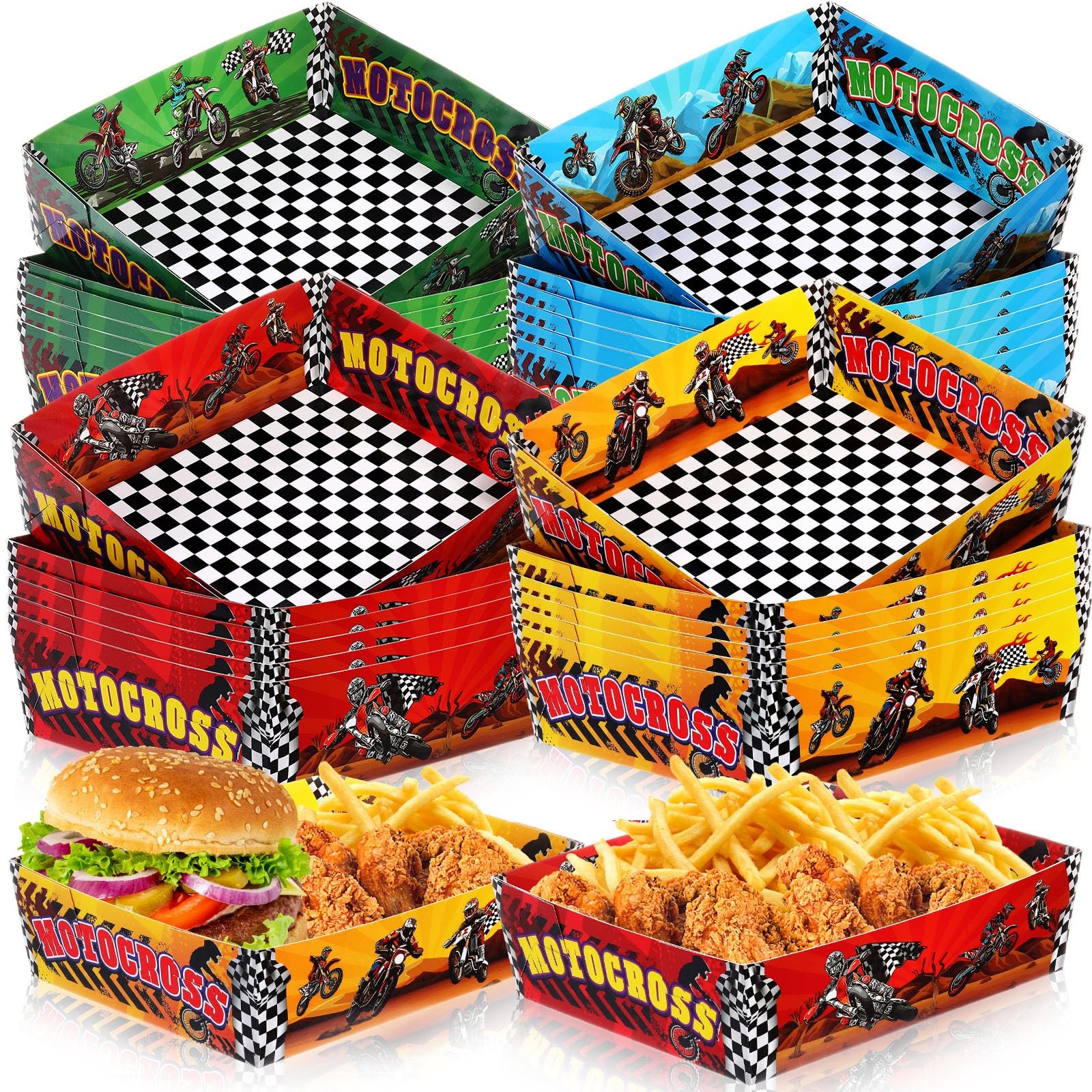 36 Pcs Dirt Bike Party Decorations with 5 lb Confetti for Motorcycle Birthday Theme