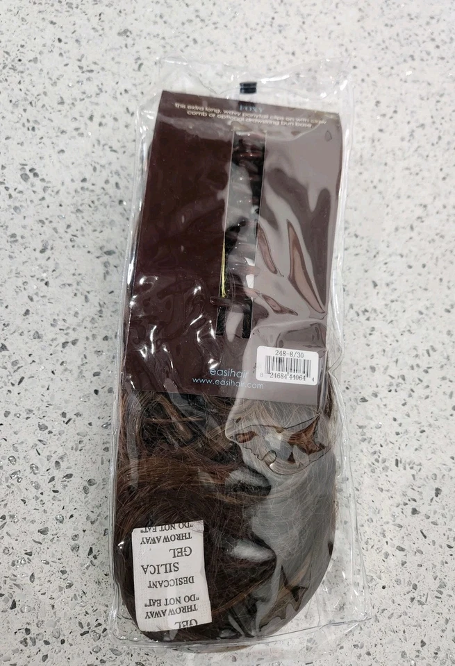 Clip de garra de cola de caballo Foxy by Jon Renau cordón 8/30 giro de cacao Foto 3 de 4