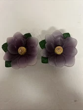 White Barn Floating Magnolia Candles Lot of 2 | Purple Floral | Bath & Body Work