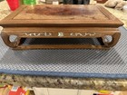 Antique Chinese Coffee Tea Altar Table Mother Of Pearl Inlays, Burl Walnut — photo 5