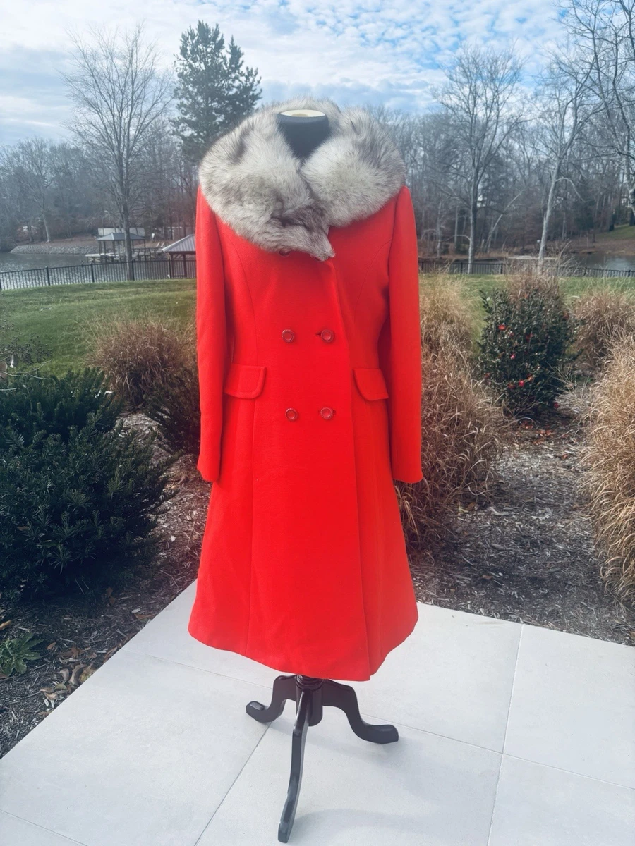 Hamilton Wool  Coat Sサイズ Hamilton Wool Coat Sサイズ Vintage Red Wool Swing Coat: 80s Fit