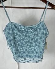NWT Y2k XL Pastel Babydoll Lace Top Ballet Core Coquette Fairy Romantic Sleeze
