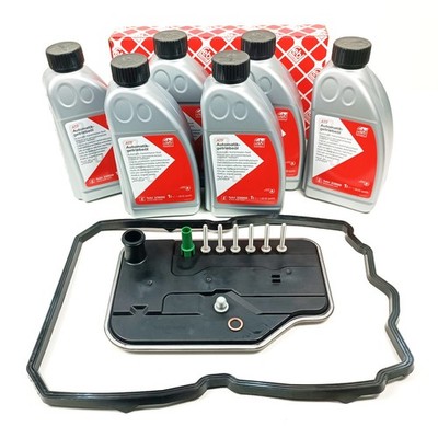 FEBI Hydraulikfilter mit 6L FEBI 236.15 Getriebeöl für MERCEDES 7G-Tronic 722.9
