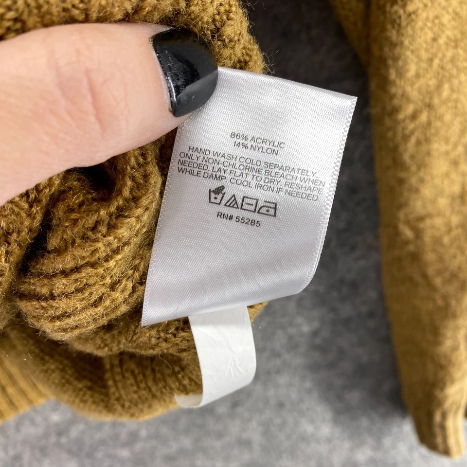 Express Sweater Pullover Men XL Brown Knit Crew Neck Long Sleeve Regular Fit - Image 4 of 4