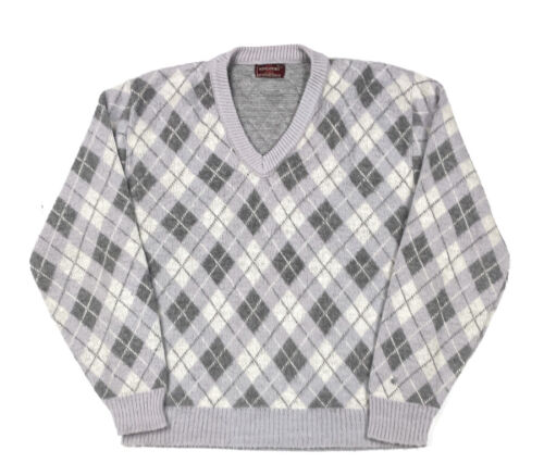 VTG Kingsport Argyle V-Neck Pullover Sweater Adul… - image 1