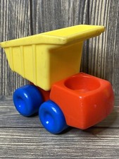 Vintage Little Tikes Toddler Tots Chunky Dump Truck Red Yellow Blue