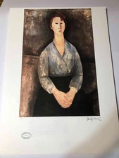 Amedeo Modigliani off set lithograph cm 50x70 Archives Paris - signature on