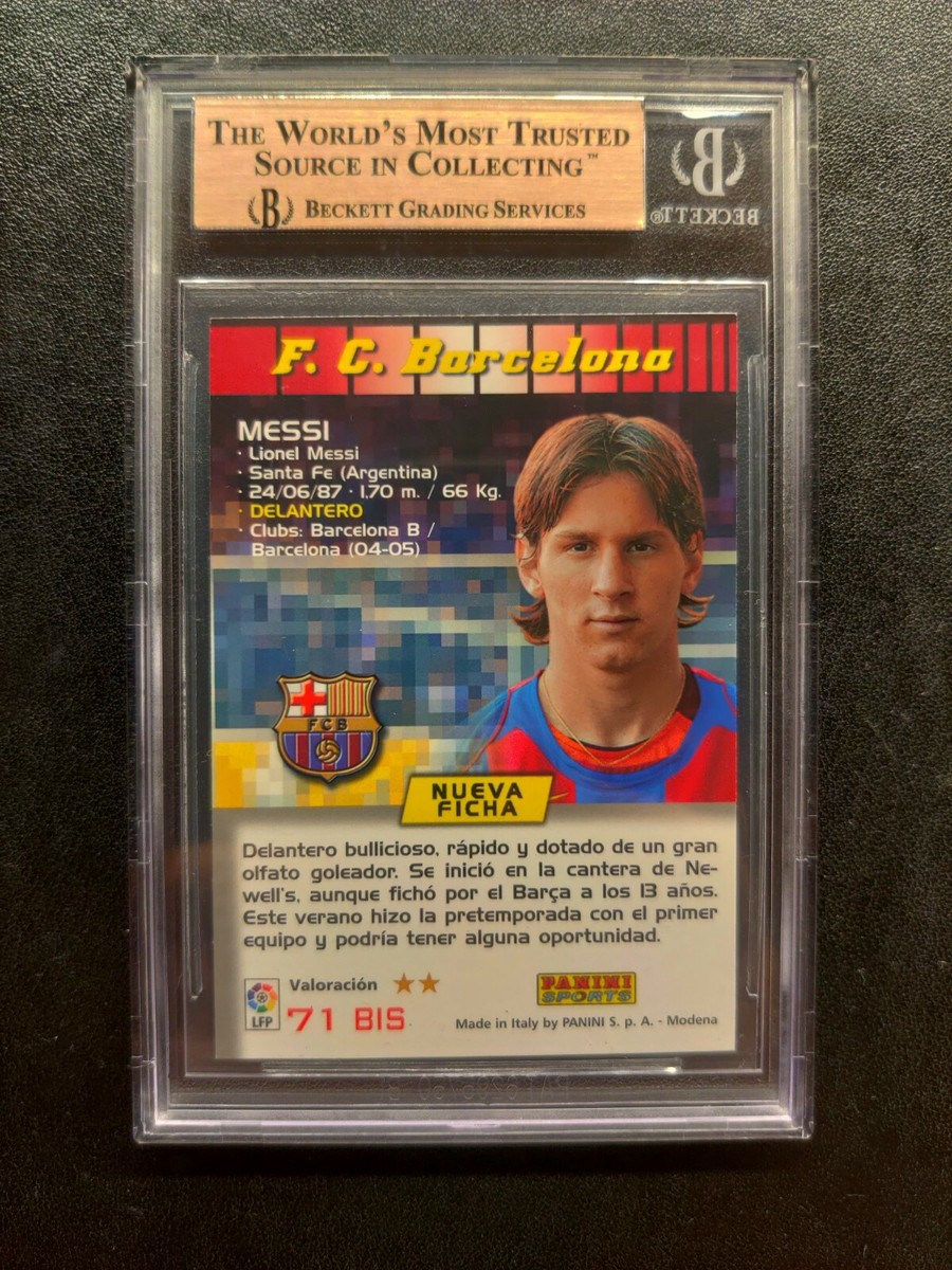 2004-05 Panini Megacracks #71 Lionel Messi Rookie RC BGS 9.5 2004-05 Panini Megacracks #71 Lionel Messi Rookie RC BGS 9.5