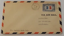 Chicago AMF to San Francisco CA via flying mail car October 1 1946 airmail