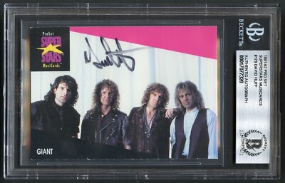 David Huff #179 signed autograph auto 1991-92 Pro Set GIANT Superstars BAS Slab