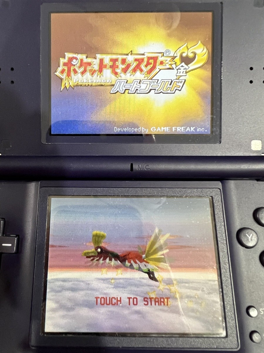 Pokemon DS Heart Gold Soul Silver Black 3set w/Box Manual Nintendo