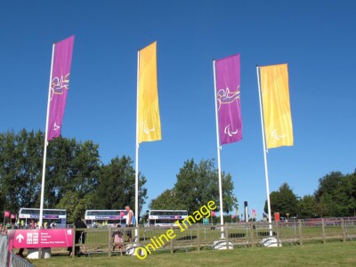 Photo 6x4 Brands Hatch paralympics - banners Speed Gate These banners on  c2012