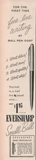 Eversharp Pen Print Ad Vintage Pen Advertising Small Ball 1955 Chicago IL 1955