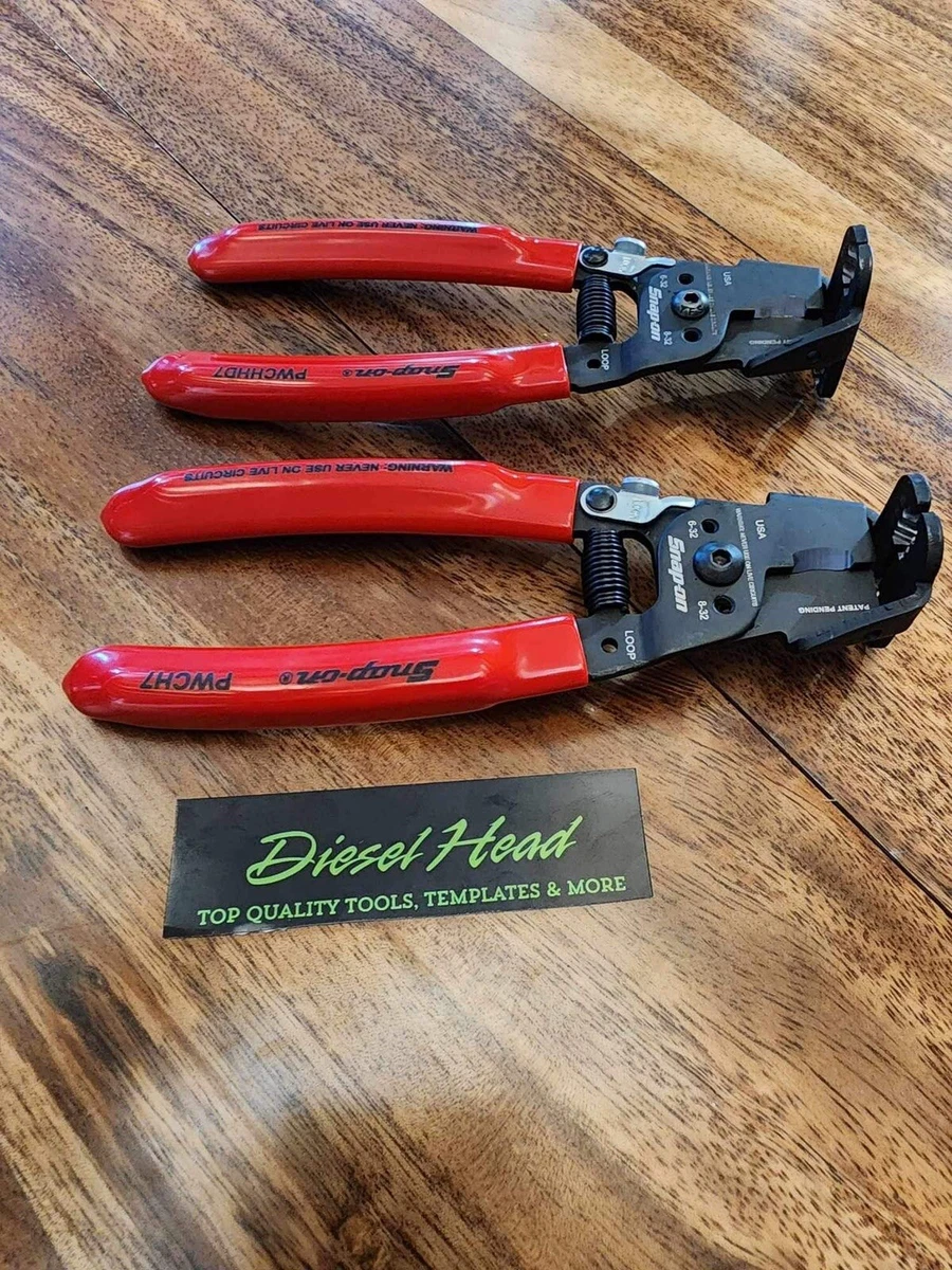 NEW SNAP ON TOOLS PWCH7 PWCHHD7 INLINE WIRE CUTTER STRIPPER PAIR
