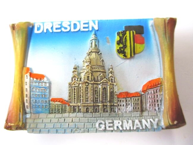 Dresden Frauenkirche magnet poly roll 7 cm, souvenir Germany, Germany, new