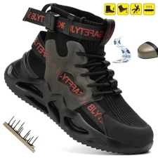 Indestructible Mens Safety Shoes Steel Toe Breathable Sneakers Anti Smashing US
