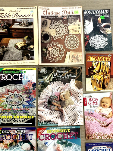 15 Pc Crochet Books Patterns Doilies Baby Gifts Afghans All Paperbacks EUC - Picture 3 of 10
