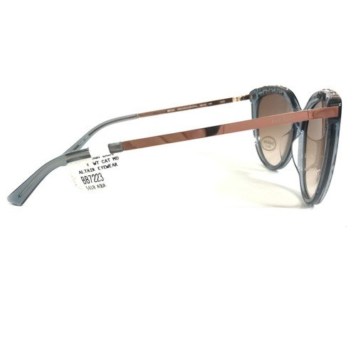 Bebe Sunglasses BB7223 450 AQUA CRYSTAL Blue Gold Crystals with Brown Lenses - Picture 3 of 12