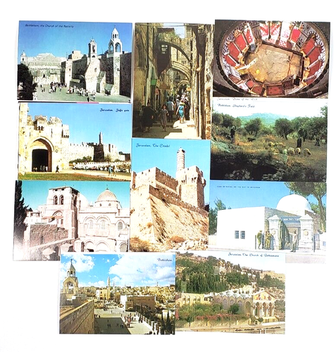 Cartoline d'epoca Gerusalemme Betlemme Israele Sacre carte stella non spedite lotto di 10 - Foto 9 di 10