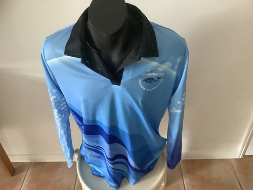 Fishing Shirt Woman’s Long Sleeve Hervey Bay Humpbacks Size 16 VGC - Picture 2 of 4