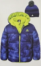 Snozu Boys' Hoodie With Comfy Fleece Inner Bib and Knit Hat Size-2T