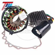 New STATOR+VOLTAGE REGULATOR RECTIFIER+GASKET ASSY For 2003-2006 Honda CBR600RR