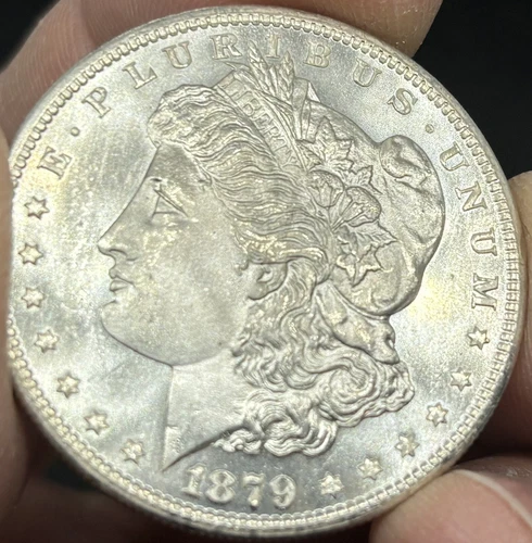 1879-S Morgan Silver Dollar, Choice-Gem BU Semi-Proof-Like, White, WOW! Nice!