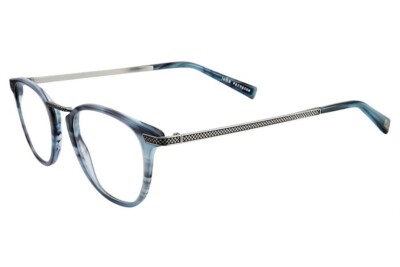 John Varvatos Brillengestell JV V372 48mm Blau Horn Vollrand Rund