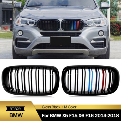 BMW F15 X5 F16 X6 F85 X5M F86 X6M Gloss Black Kidney Grilles - View #9