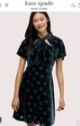 Kate Spade New York Spade Clover Velvet Dress size 10