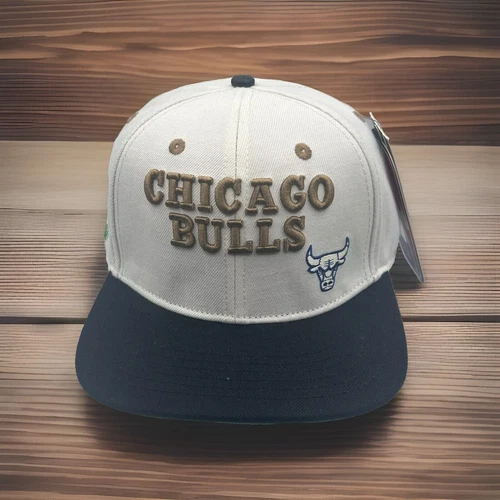 Chicago Bulls Hat Pro Standard Album Cover Luxury Collection Cream/Black Cap H77 - product listing photo
