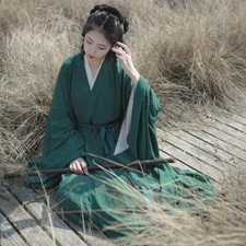 Ming Dynasty Hanfu Solid Color Dress Female Beautiful Dress Unisex Men Women