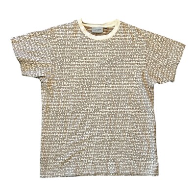 Carhartt Wip Work in Progress Spellout Beige Mens Size XS Y2K Streetwear