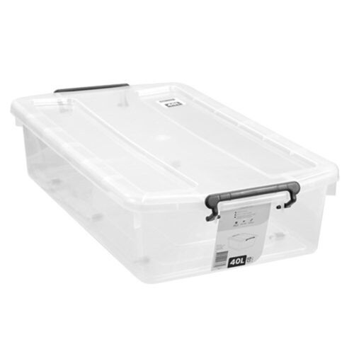 5 x 40L Plastic Storage Box Underbed Crate Organiser Plastic Bin Container Tub - Picture 2 of 7