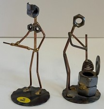 Set of 2 Rock Creek Sculptures Metal Craft, Handcrafted, Made in USA