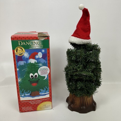 Gemmy Douglas Fir Animated Talking Singing Christmas Tree 14" Holidays