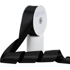 Double Faced Black Satin Ribbon 2 Inch X 50 Yards Polyester Ribbon for Gift P...