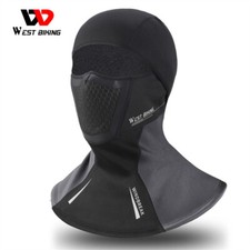 WEST BIKING Winter Sports Cap Windproof Face Mask Balaclava Headgear Black