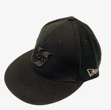 Flow Ski Bindings Cap S/M or M/L Hat Black Embroidered Cotton +Elastic Band NIP