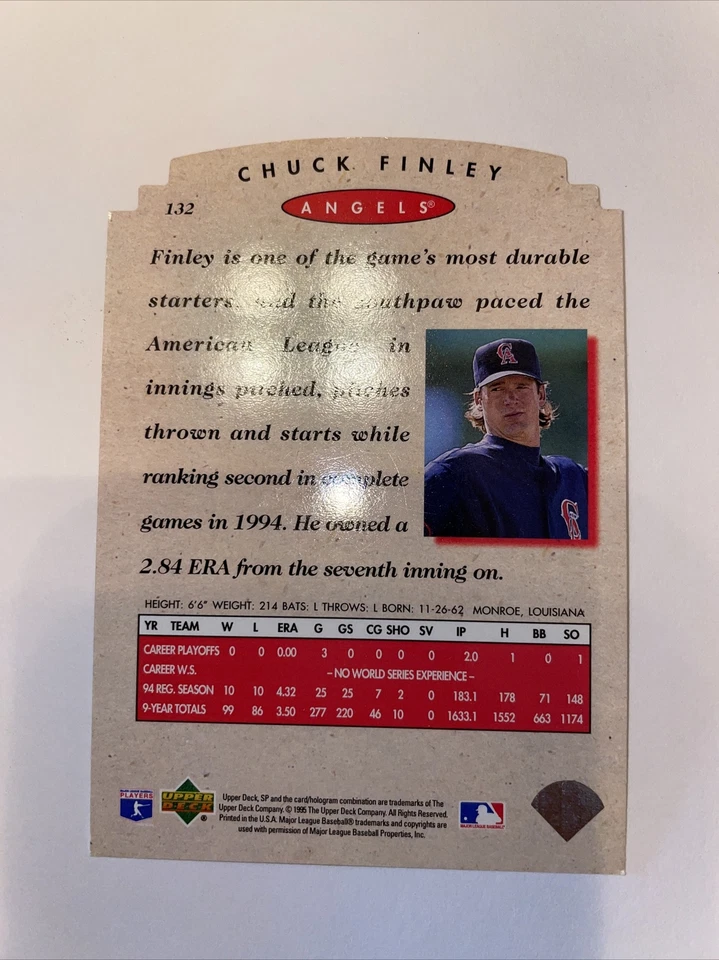 Chick Finley 132 Upper Deck SC113 - Image 2 of 2