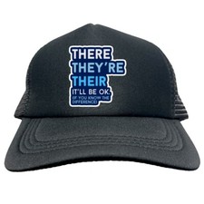 THERE THEY'RE THEIR FUNNY Trucker Cap Foam Baseball Cap Hat Mesh HF0167