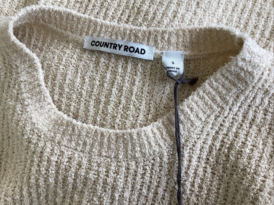 Country Road Women’s Cotton Boucle Knit Tshirt Size S eBay
