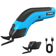 Cordless Electric Scissors with 2 Blades, 4V Rechargeable Powerful Shears for...