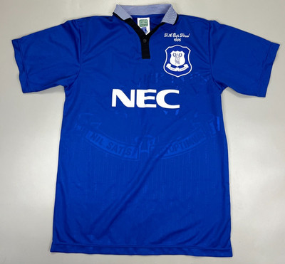 Everton 1995 Home Football Shirt Score Draw Retro Fußball Trikot Größe M Medium