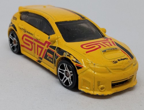 Hot Wheels Bright Yellow Subaru WRX STi Loose Diecast 1:64 2011 - Picture 1 of 6