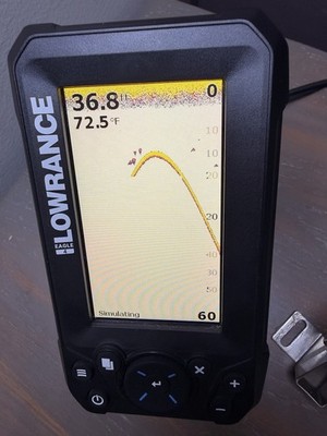 Lowrance Eagle-4 W/ Bullet Skimmer Transducer 4'' IPS Portrait Display READ