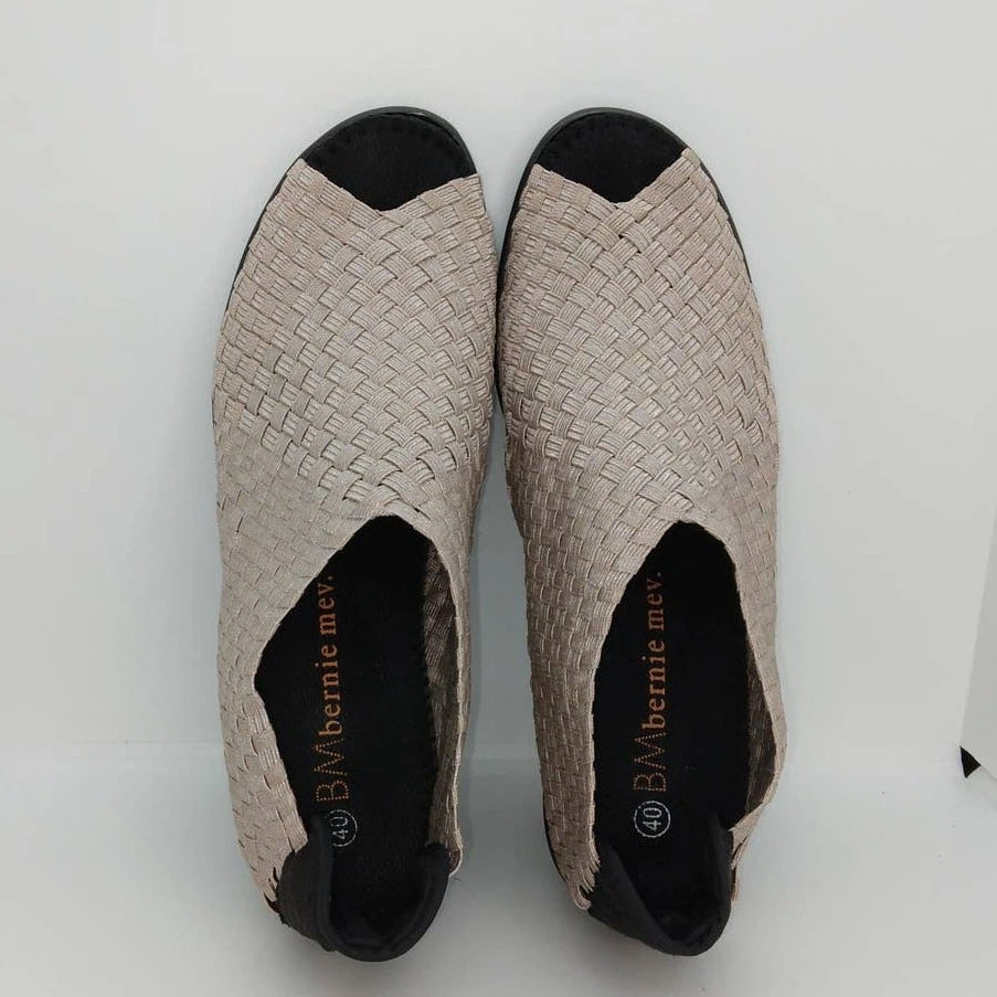 Tacones Bernie Mev NY Rosa Plata Puntera Abierta - Talla 9 Foto 3 de 4