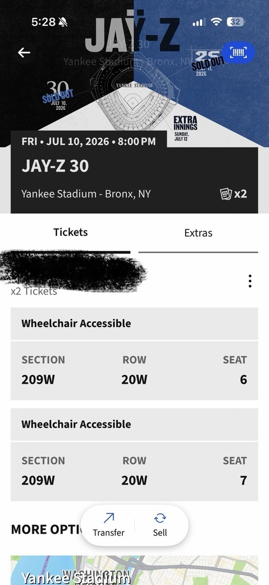Jay-Z JAY-Z 30 Concert Tickets Yankee Stadium July 10, 2026 Sec