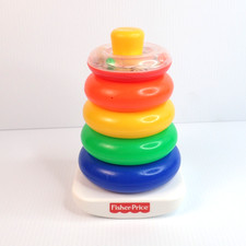 Fisher Price Rock A Stack Stacking Ring Toy 5 Rings Rattle
